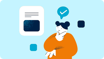 Illustration of a team member reviewing task ownership and approval flow for remote work