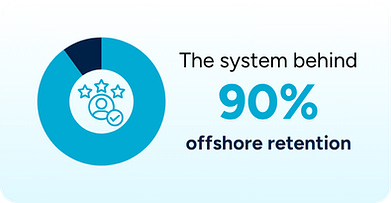 The system behind 90% offshore retention