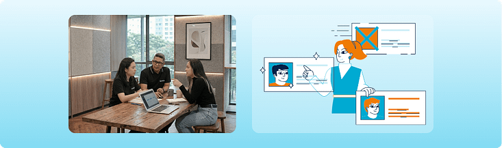Team discussion connecting company goals to individual responsibilities and daily work