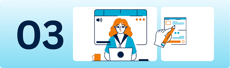 An illustration of a writer at a laptop with a digital document, focusing on the transition from measuring word counts to tracking organic entrance efficiency.