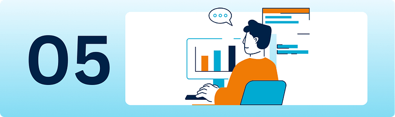 An illustration of a VA analyzing data charts to identify process improvements, representing the "Time-Back" value metric.