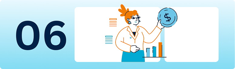 A finance professional holding a coin next to a bar graph, illustrating the critical nature of a fast and accurate month-end close.