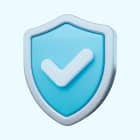 Replacement risk Icon of a shield with a checkmark, symbolizing reduced hiring risks and replacement guarantees when working with bookkeeping VA providers.
