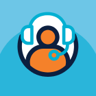 Customer support headset icon representing offshore customer service professionals.