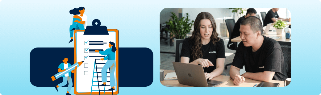 Hiring Isn’t Just About Workload Recruitment team discussing a role beside a task checklist, illustrating that hiring challenges often come from conflicting expectations rather than too many responsibilities.