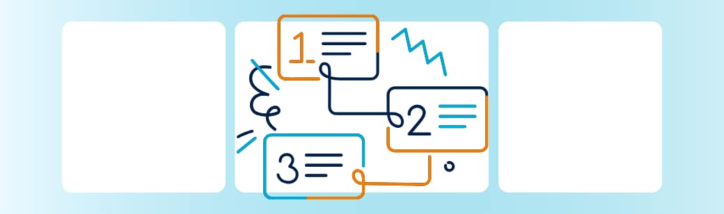 Step-by-step illustration showing a simplified process for setup.